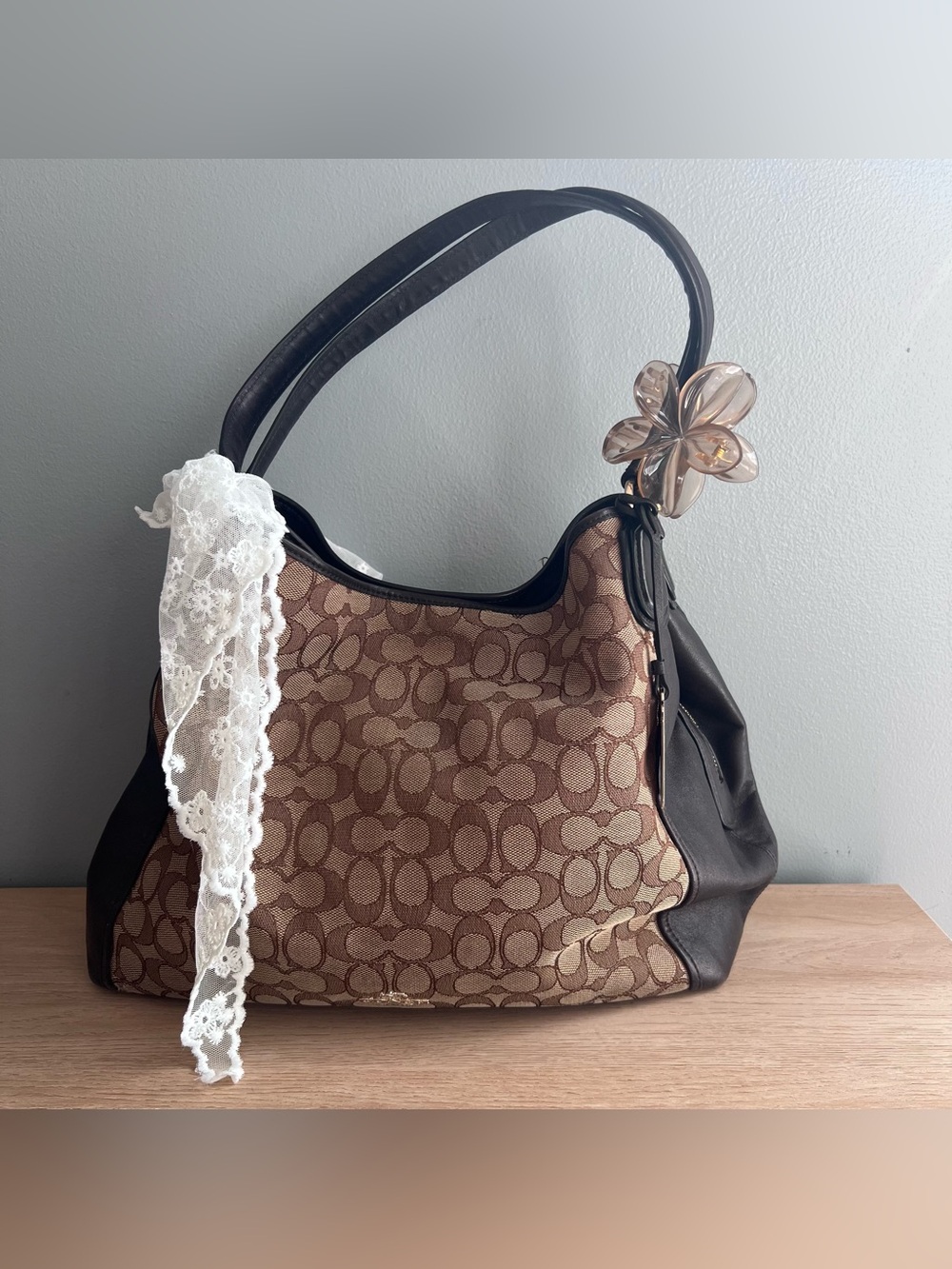 Coach Edie Shoulder Bag in Signature Jacquard
